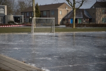 Mini-ijsbaan op evenemententerrein Het Maaiveld