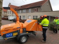 Kerstbomen versnipperen