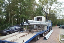 Plaatsing eerste lichtmast BAS