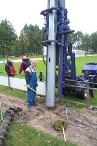 Plaatsing eerste lichtmast BAS