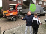 Kerstbomen versnipperen