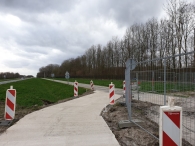 De nieuwe brug bij Walibi