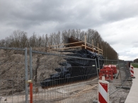 De nieuwe brug bij Walibi