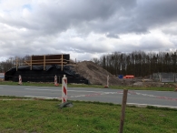 De nieuwe brug bij Walibi