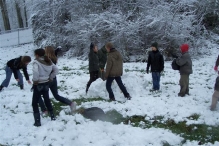 Sneeuwpret in Biddinghuizen