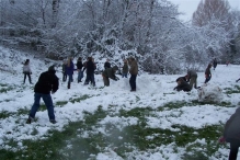 Sneeuwpret in Biddinghuizen