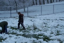 Sneeuwpret in Biddinghuizen