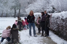 Sneeuwpret in Biddinghuizen