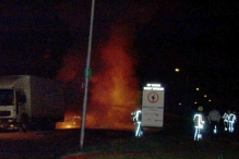 Vrachtauto in brand