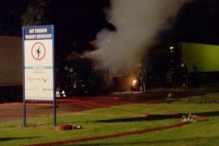 Vrachtauto in brand