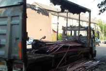 Brandstichting 5 vrachtauto's