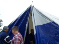 Oktoberfeesten: Opbouw feesttent