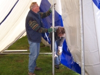 Oktoberfeesten: Opbouw feesttent