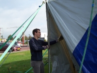 Oktoberfeesten: Opbouw feesttent