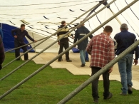 Oktoberfeesten: Opbouw feesttent