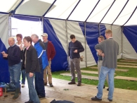 Oktoberfeesten: Opbouw feesttent