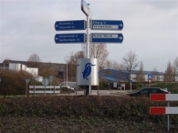 IJsvogel op de rotonde