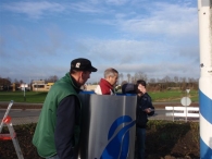 IJsvogel op de rotonde