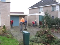 Kerstbomen versnipperen