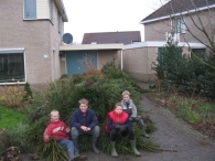Kerstbomen versnipperen