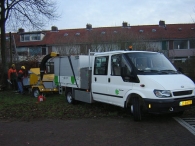 Kerstbomen versnipperen