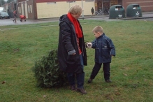 Kerstbomen versnipperen