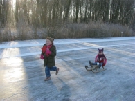 Scholen schaatsen ijsbaan