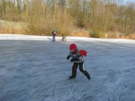 Scholen schaatsen ijsbaan