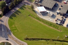 Luchtfoto's gemaaid gras voor Ria