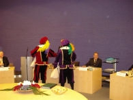 Pieten in het dorp