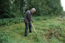 Vrijwilligers werken op 't eiland