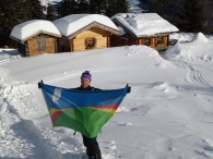 Vlag Biddinghuizen mee naar Oostenrijkse Alpen