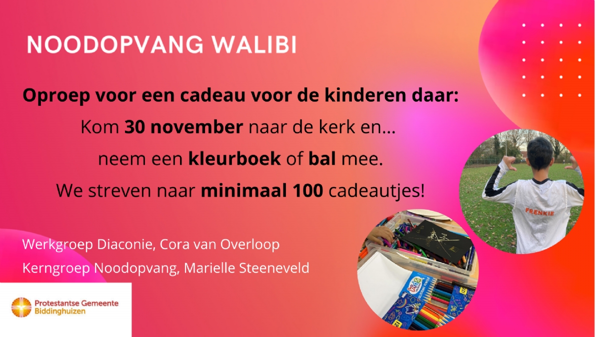 Oproep kerk: Neem een bal of kleurboek mee voor Noodopvang Walibi