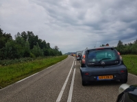 Drukte op wegen rond Biddinghuizen door Lowlands