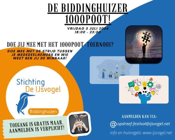 Speel mee met de Biddinghuizer1000poot tijdens de feestweek