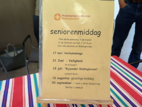 Seniorenmiddag Bijzonder Biddinghuizen Seniorenmiddag Bijzonder Biddinghuizen