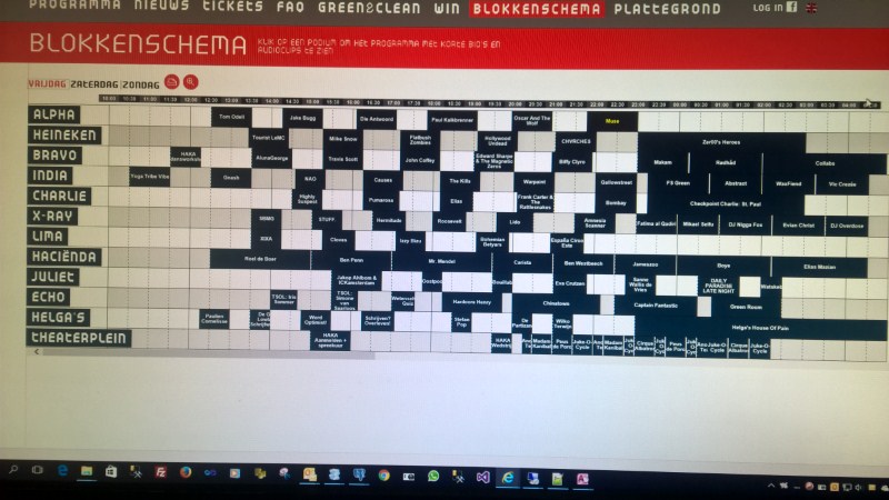 Lowlands maakt blokkenschema bekend